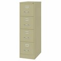Hirsh Industries 17545 Putty Four-Drawer Vertical Letter File Cabinet - 15'' x 25'' x 52'' 42017545